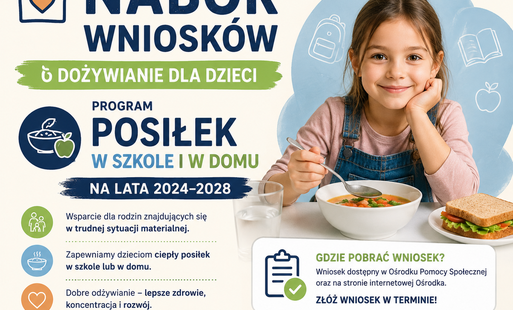 Zdjęcie do Informacja w sprawie składania wniosk&oacute;w o dożywianie dla dzieci
