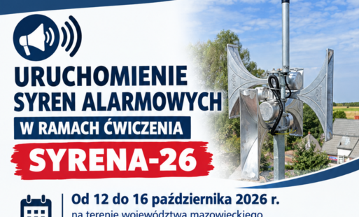 Uruchomienie syren alarmowych w ramach ćwiczenia Syrena-26